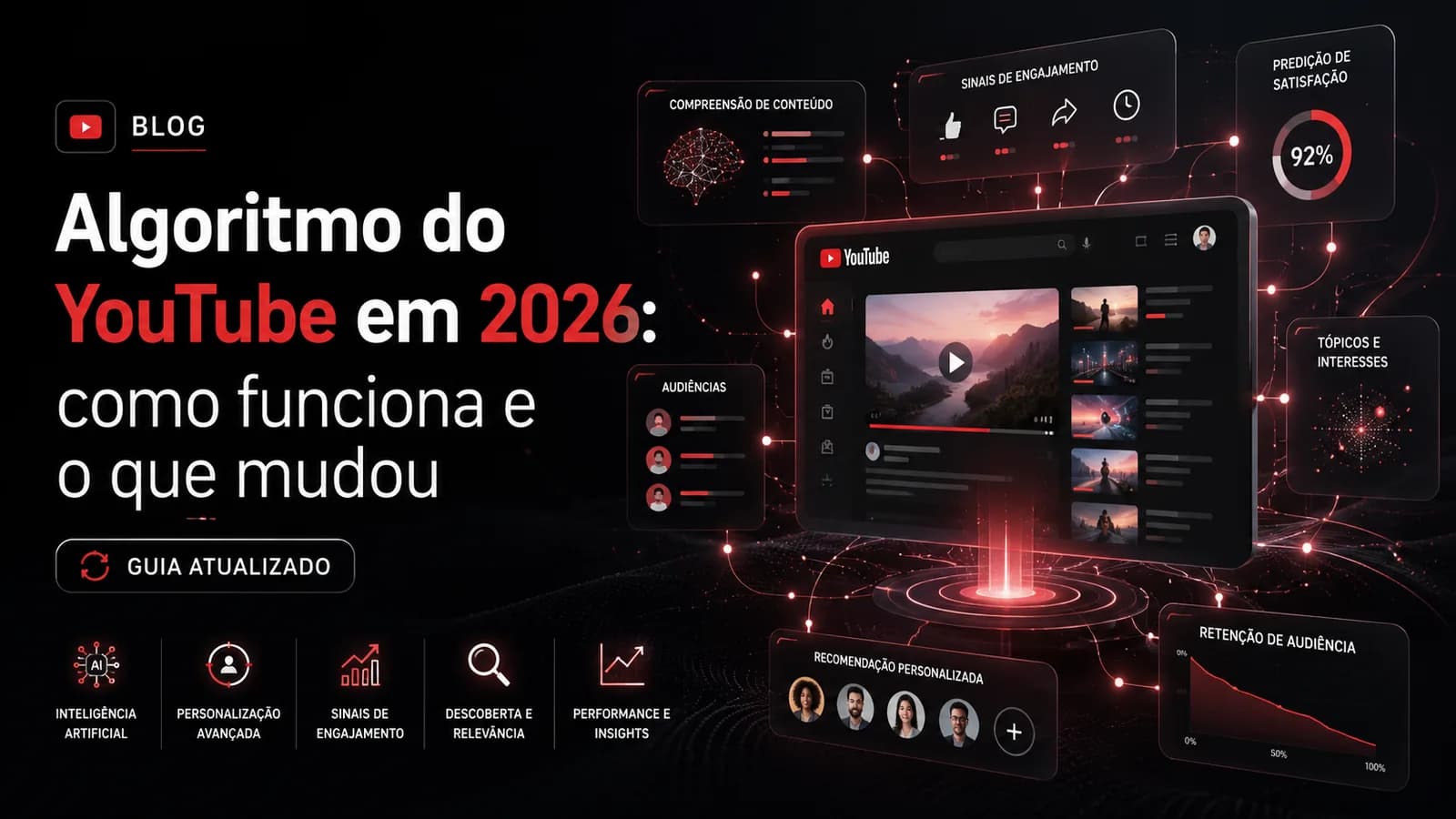 Algoritmo do YouTube em 2026: como funciona e o que mudou